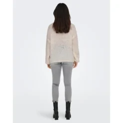 OnlyPull en maille Col rond Manches longues beige Ione