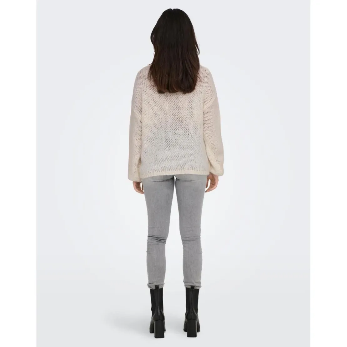 OnlyPull en maille Col rond Manches longues beige Ione