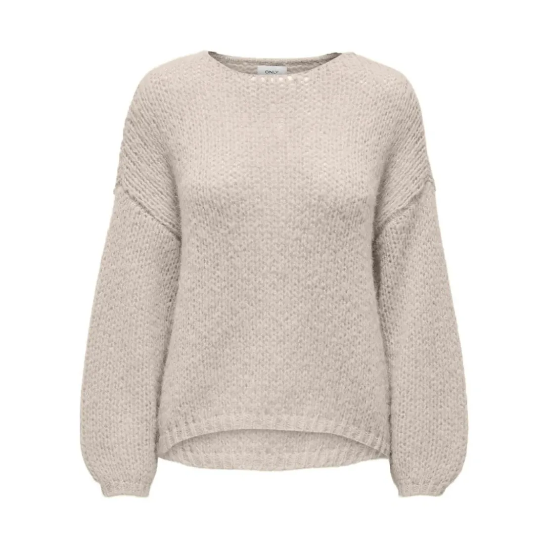 OnlyPull en maille Col rond Manches longues beige Ione