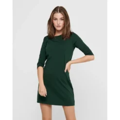 OnlyRobe courte Col rond Manches 3/4 Au-dessus du genou vert