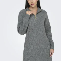 OnlyRobe courte col zippé Tokyo gris Eve