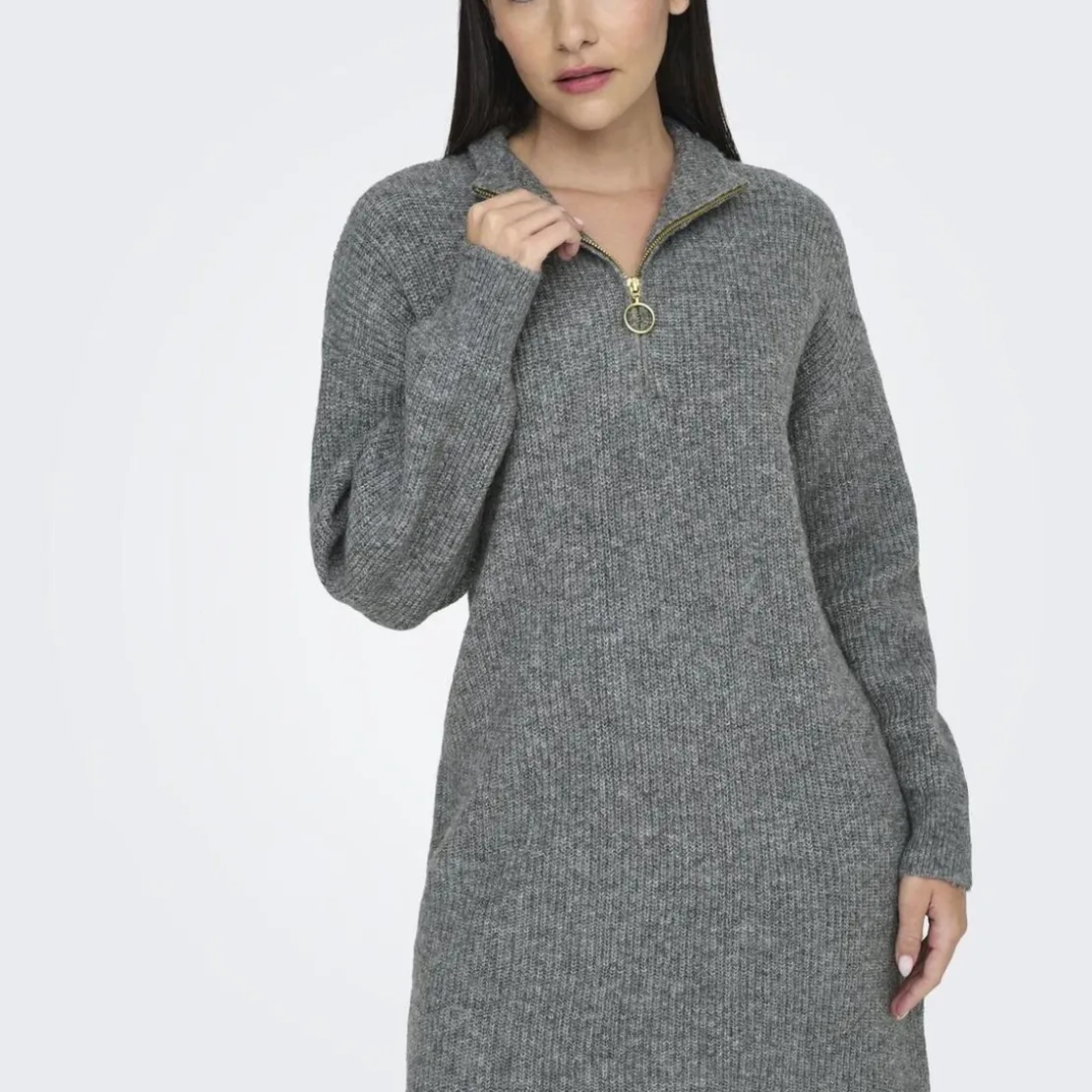 OnlyRobe courte col zippé Tokyo gris Eve