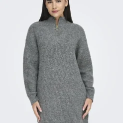 OnlyRobe courte col zippé Tokyo gris Eve