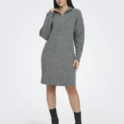 OnlyRobe courte col zippé Tokyo gris Eve