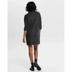 OnlyRobe en maille Col bénitier Manches 3/4 Au-dessus du genou gris