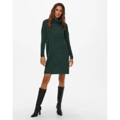OnlyRobe en maille Col bénitier Manches 3/4 Au-dessus du genou vert