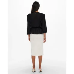 OnlyTop Col en V Manches 3/4 noir
