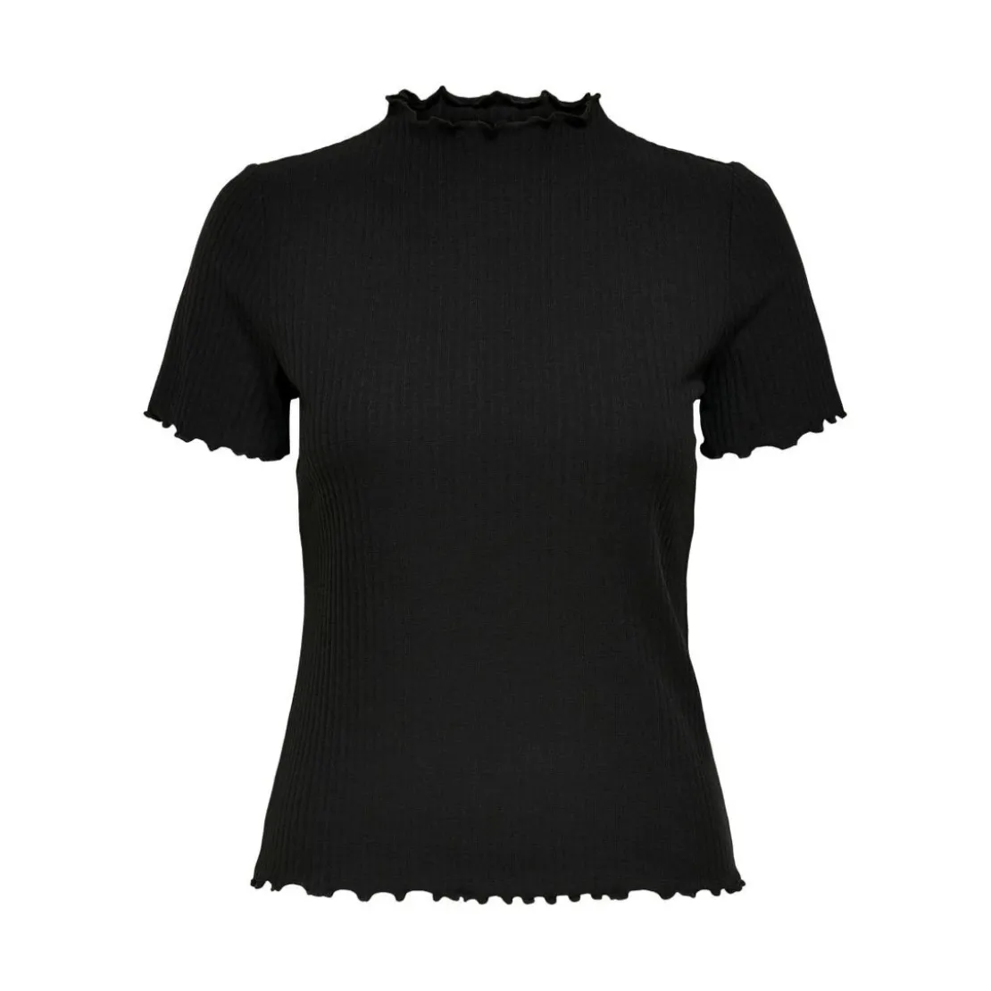 OnlyTop Col haut Manches courtes noir