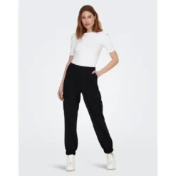 OnlyTop Col rond Manches 2/4 blanc en coton