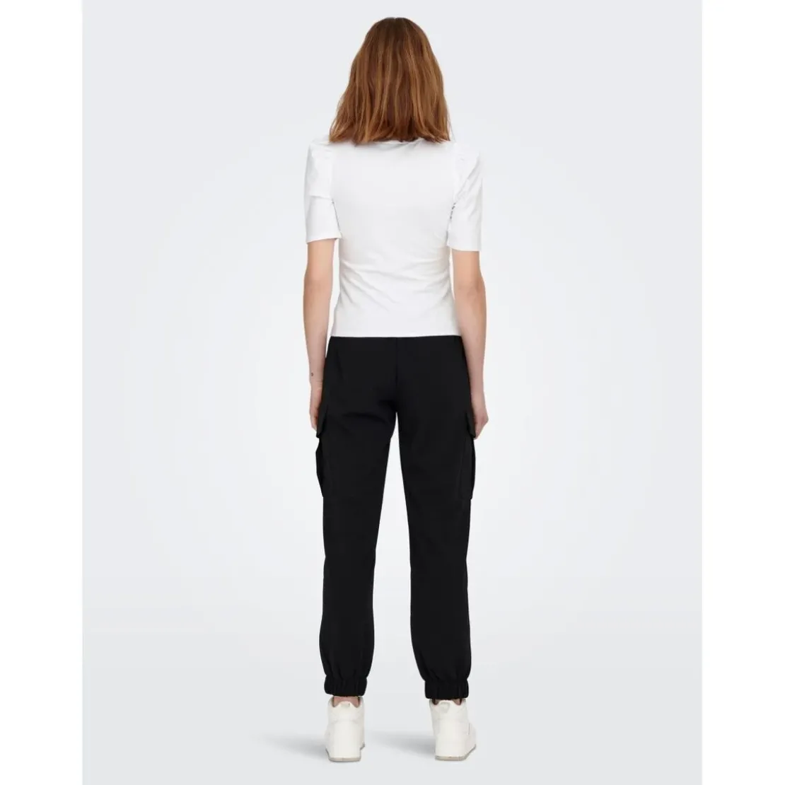 OnlyTop Col rond Manches 2/4 blanc en coton