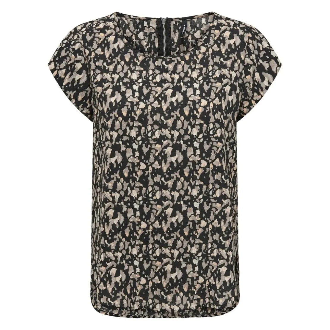 OnlyTop col rond manches courtes noir Queen