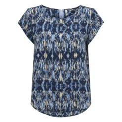 OnlyTop col rond manches courtes bleu clair Cara