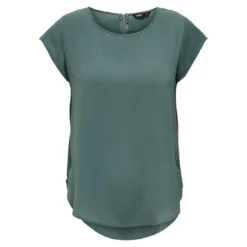 OnlyTop Col rond Manches courtes vert Eva