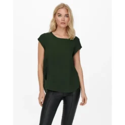 OnlyTop Col rond Manches courtes vert Aria