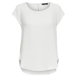 OnlyTop Col rond Manches courtes blanc
