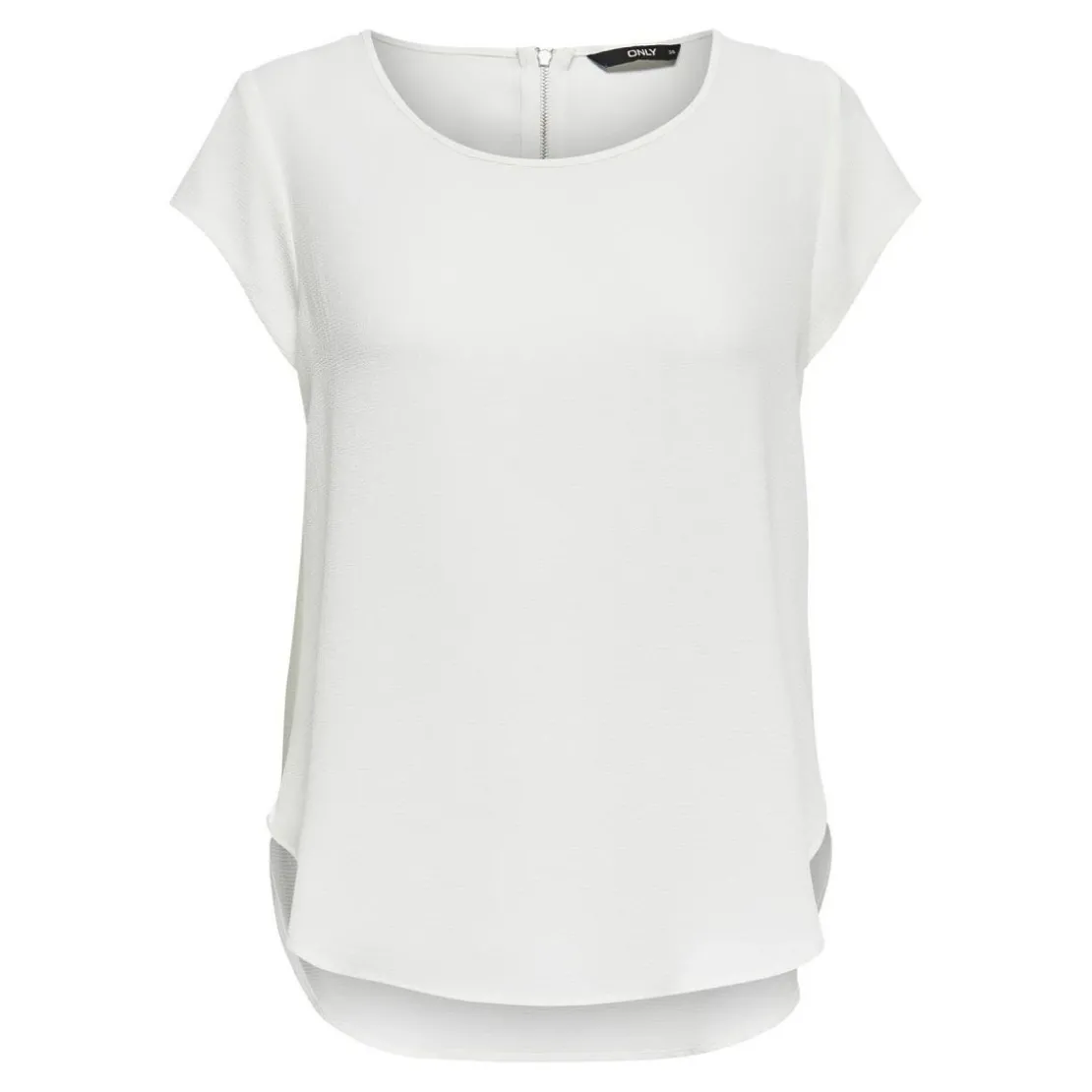 OnlyTop Col rond Manches courtes blanc
