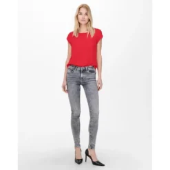 OnlyTop Col rond Manches courtes rouge Adele