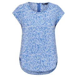OnlyTop col rond manches courtes bleu clair Lucie