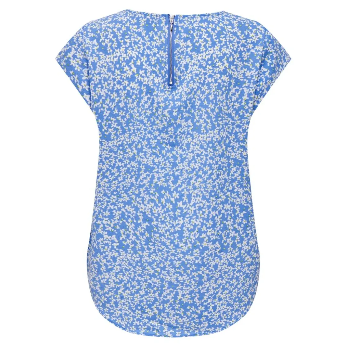 OnlyTop col rond manches courtes bleu clair Lucie