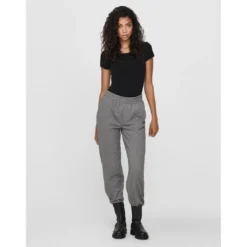 OnlyTop Col rond Manches courtes noir en coton