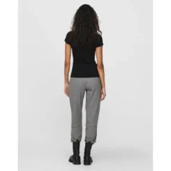 OnlyTop Col rond Manches courtes noir en coton