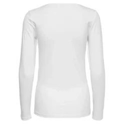 OnlyTop col rond manches longues blanc en coton Opal