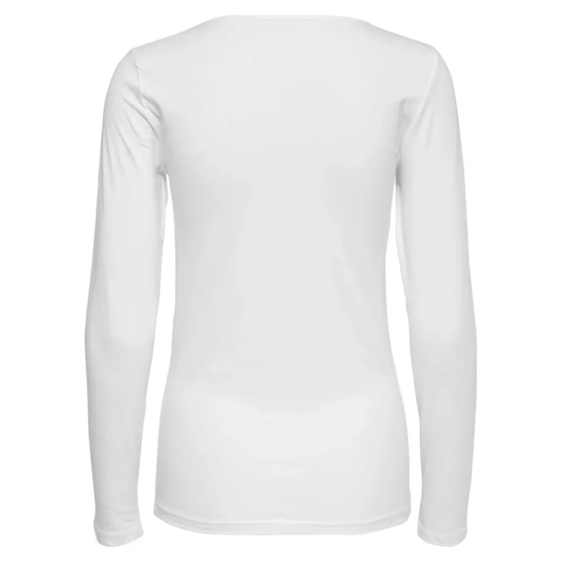 OnlyTop col rond manches longues blanc en coton Opal