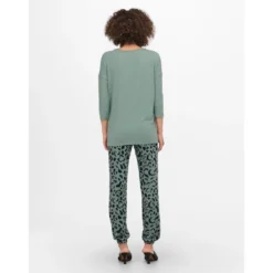 OnlyTop Col rond Manches 3/4 vert Sia