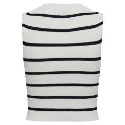 OnlyTop col rond sans manches blanc en viscose Maëlys