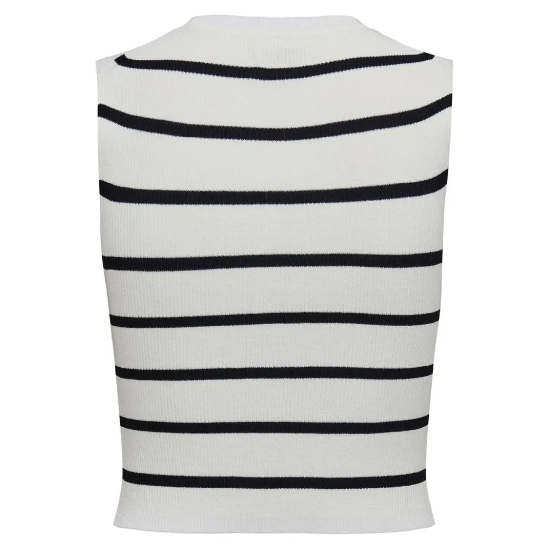 OnlyTop col rond sans manches blanc en viscose Maëlys