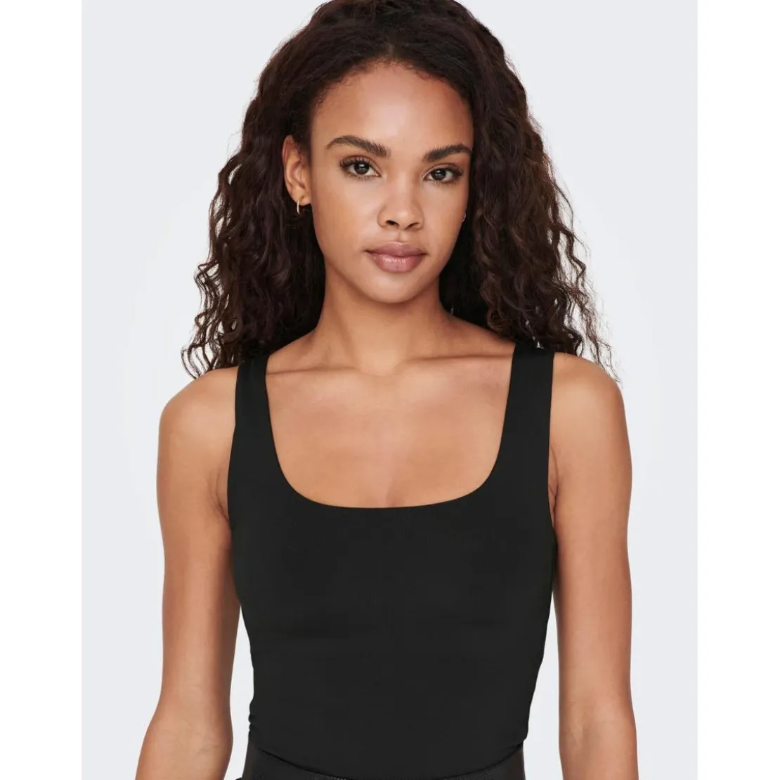OnlyTops Col en U Sans manches noir
