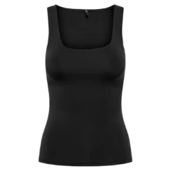 OnlyTops Col en U Sans manches noir