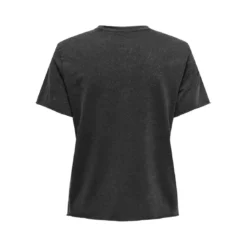 OnlyT-shirt regular fit col rond manches courtes noir en coton bio Sue
