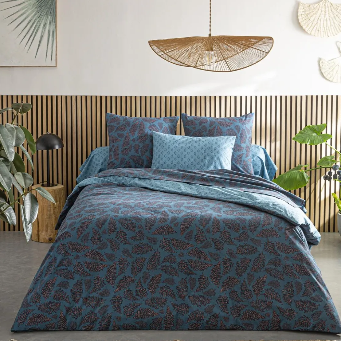 OriginHousse de couette imprimée en bambou Iris