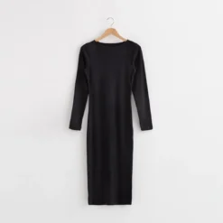 Outside InRobe mi-longue en maille col bateau gris