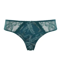 PanacheCulotte Brésilienne en Dentelle Ajourée et Tulle Brodé - Bleue- Jasmine