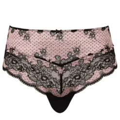 PanacheCulotte échancrée Clara - Noir et Rose- Clara