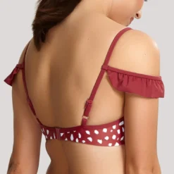 Panache maillotsHaut de maillot de bain plongeant armatures rouge- Mila