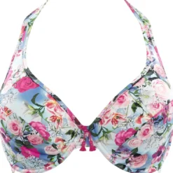 Panache maillotsHaut de maillot de bain tour de cou blue floral