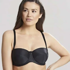PanacheSoutien-gorge bandeau bretelles amovibles noir- Evie