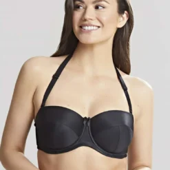 PanacheSoutien-gorge bandeau bretelles amovibles noir- Evie