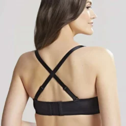 PanacheSoutien-gorge bandeau bretelles amovibles noir- Evie