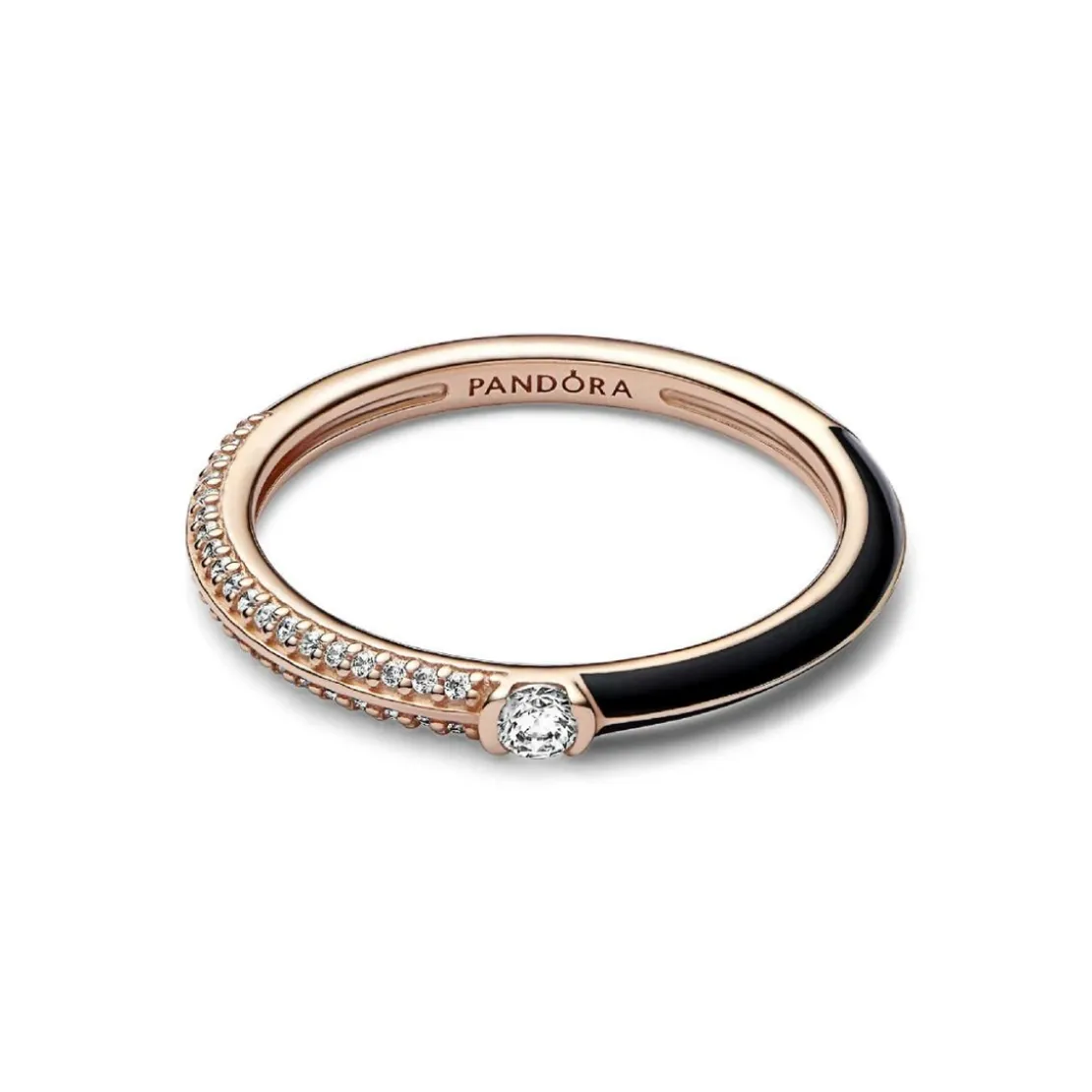 PandoraBague Anneau Double Noir et Pavé - Pandora ME