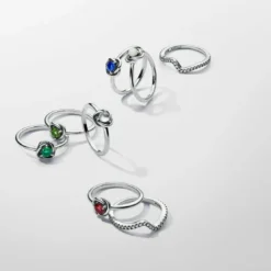 PandoraBague Cercles de l’Éternité Rouge Ardent