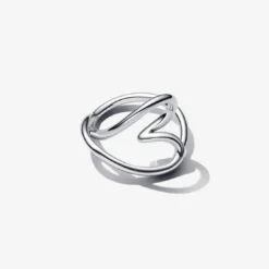 PandoraBague Cœur Organique Argent