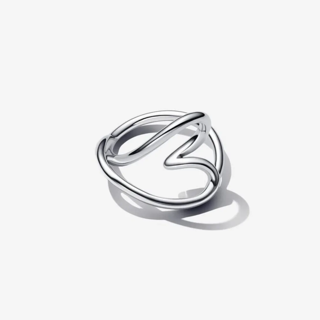PandoraBague Cœur Organique Argent