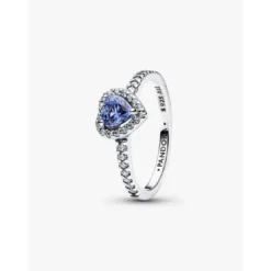 PandoraBague Cœur Surélevé Bleuet Scintillant