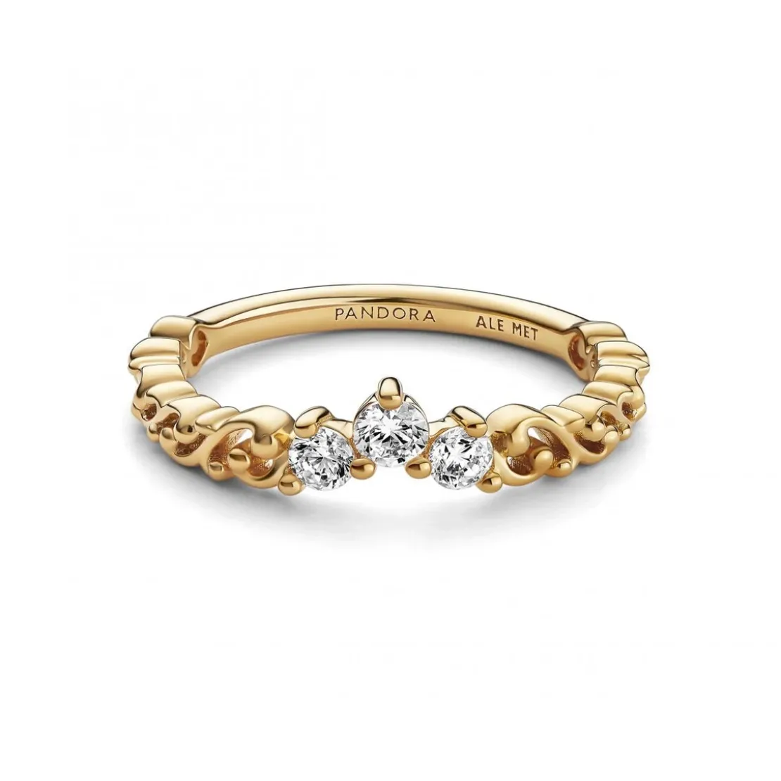 PandoraBague en métal doré à l'or fin 585/1000 Tiare Volute Royale