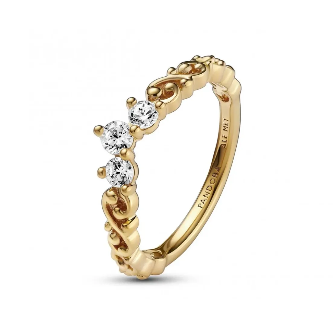 PandoraBague en métal doré à l'or fin 585/1000 Tiare Volute Royale