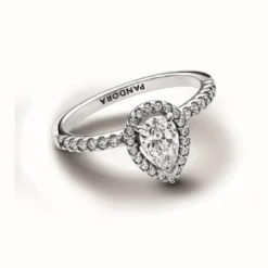 PandoraBague Pandora Timeless - Halo Poire Scintillant Argent 925/1000